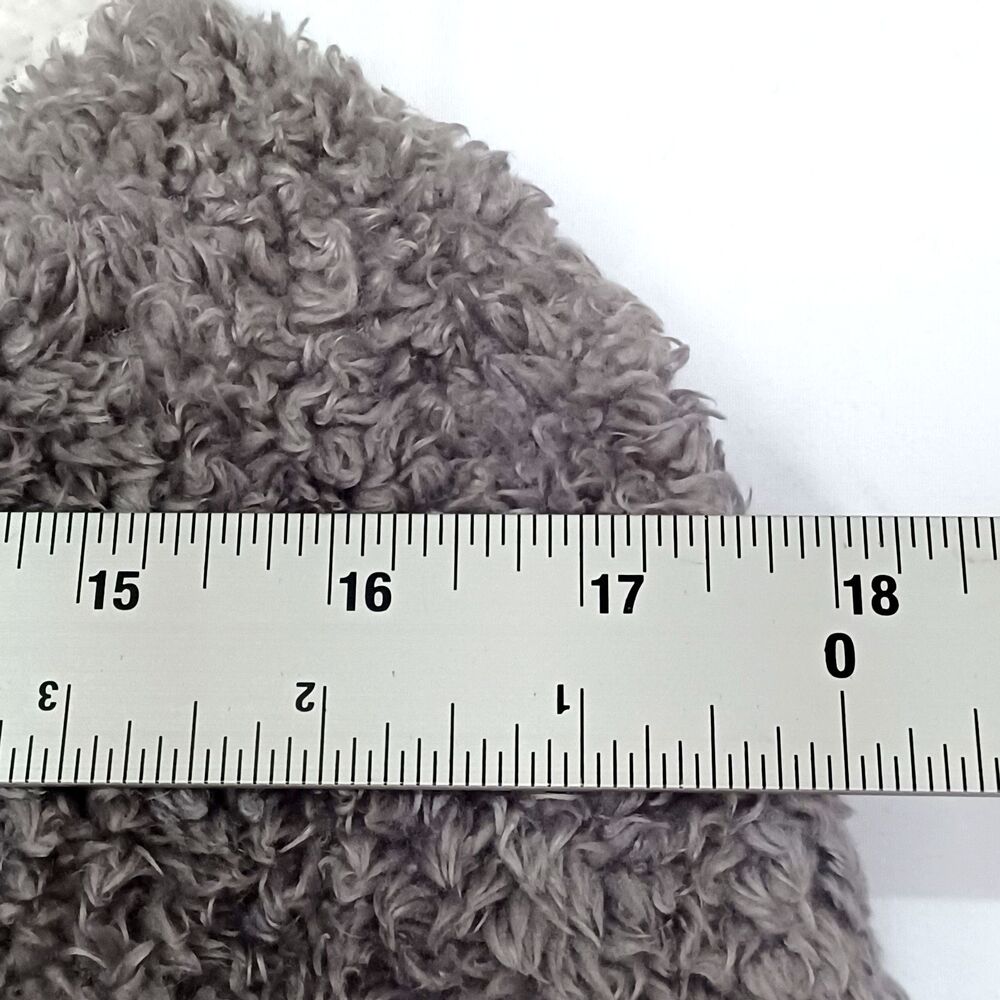 Women's Size S Hooded Fleece Pajama Set, 2-Piece, Gray/White, Long Sleeve Plush - Picture 6 of 15